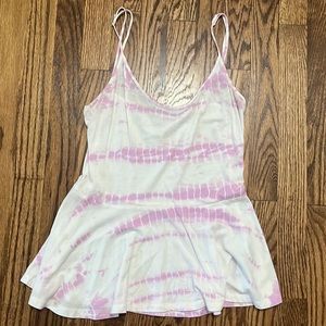Women’s Guess tie dye pink peplum tank top